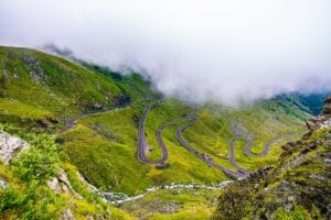 nature, road, route, travel, exploration, outdoors, mountain, clouds, landscape, sky